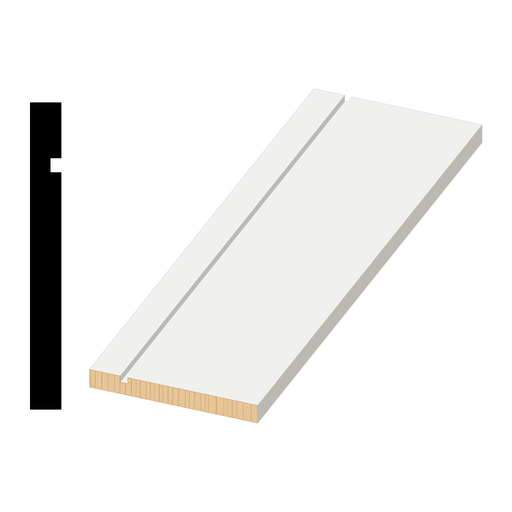 9/16″ x 5-1/2″ FJ Pine Contemporary Reversible Baseboard – 16′