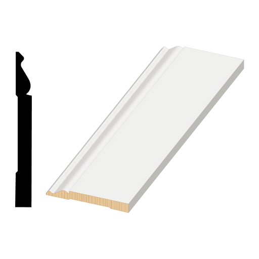 L163ER Pine Baseboard - 9/16" x 5 1/4" x 16'